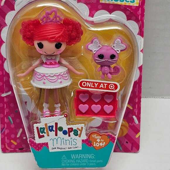 New Mini LalaloopsyValentine Hugs n Kisses Animal Heart Pink Cookies Cake Doll - Picture 1 of 7